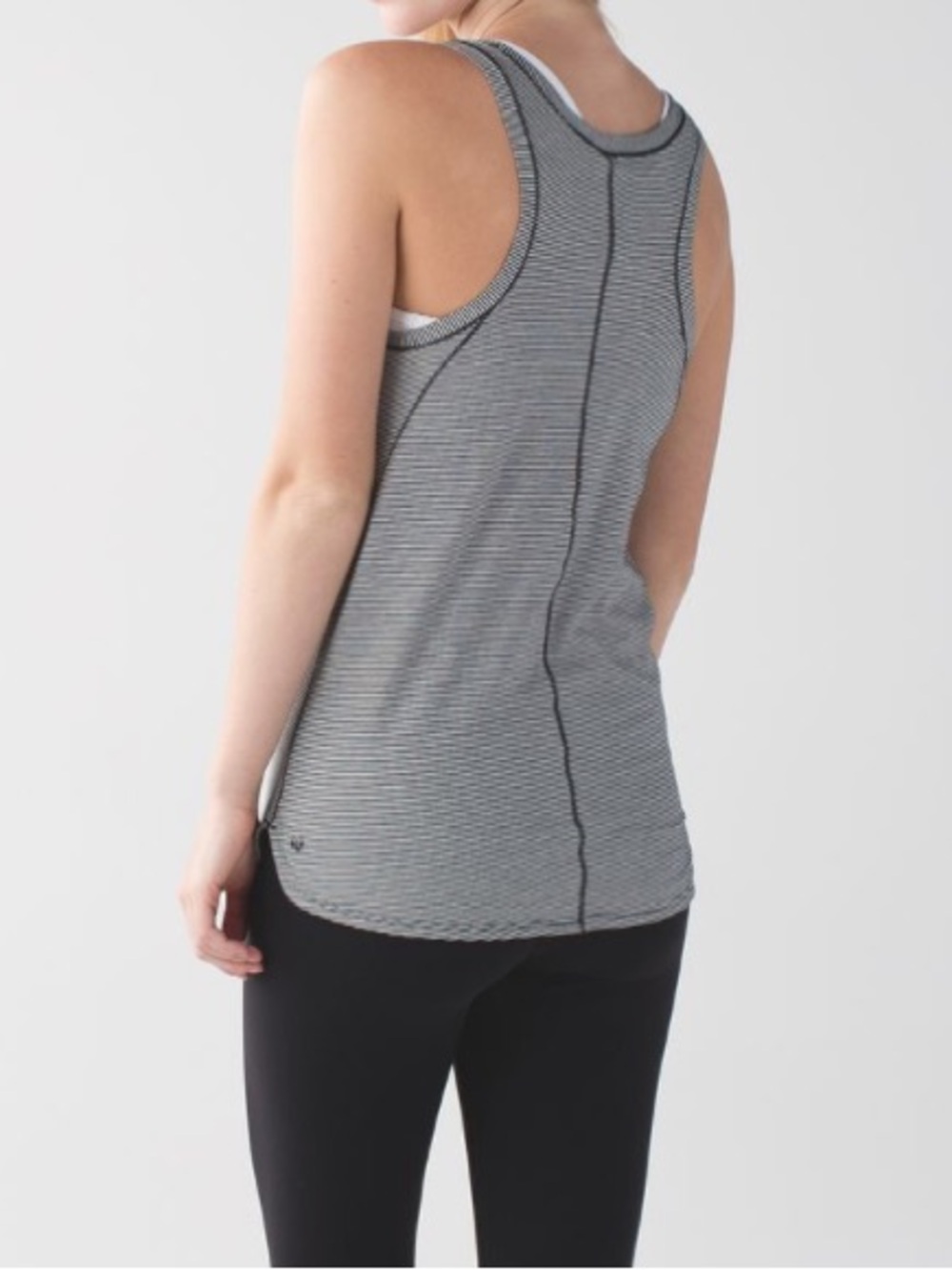 Lululemon Circadian Racerback Tank in Tonka Stripe Heathered Black Angel Wing